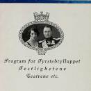 Det offisielle programmet for arrangementer i forbindelse med bryllupet. Repro: Jan Haug, De kongelige samlinger